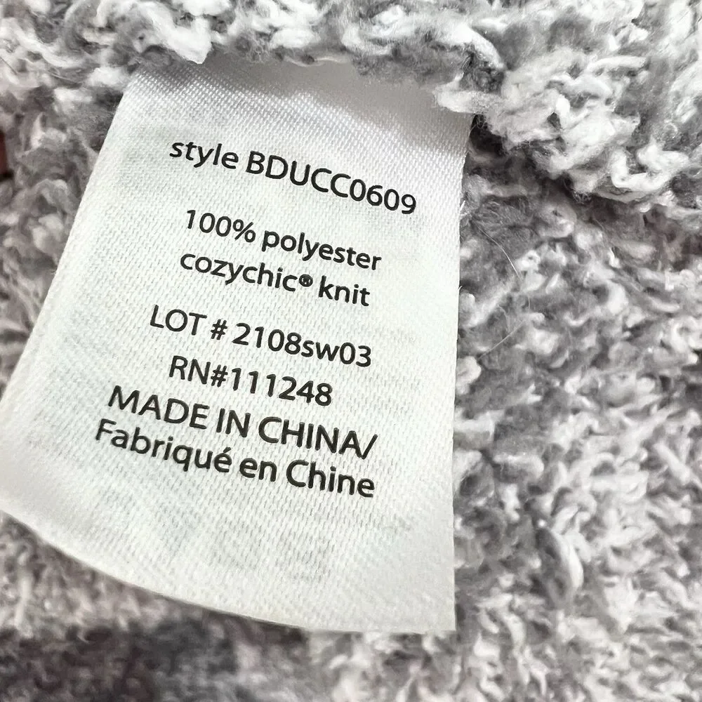 Barefoot Dreams Cozy Chic Grey Long Robe Size 1